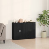 VidaXL Servante 2 buc Negru Stejar 60x31x84 cm Lemn ingineresc