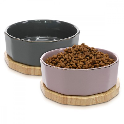 Set 2 Boluri pentru animale de companie Navaris, 800 ml, Suport antiderapant, 50946.02 foto