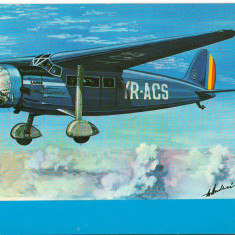 CPI B 11372 CARTE POSTALA - AVION. ICAR COMERCIAL, YR-ACS