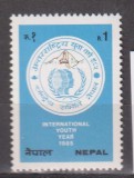 ANUL INTERNATIONAL AL TINERETULUI 1985 NEPAL MI. 463 MNH, Nestampilat