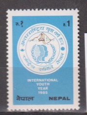 ANUL INTERNATIONAL AL TINERETULUI 1985 NEPAL MI. 463 MNH