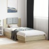 VidaXL Cadru de pat cu tăblie, stejar sonoma, 90x200 cm lemn prelucrat 3209942