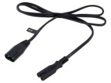 Cablu IEC C7 mamă - IEC C8 tată, 1m, 2x0,5mm2, 2,5A, negru, POS