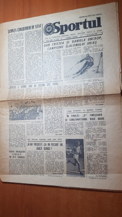 ziarul sportul 2 martie 1978-campionii la slalom urias