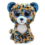 PLUS TY 15CM BOOS COBALT LEOPARDUL CU PETE ALBASTRE