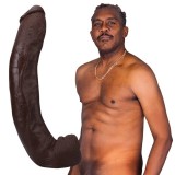 Cumpara ieftin Dildo realist DOC JOHNSON Ultraskyn Signature Cocks - Dredd, bază cu ventuză pentru fixare, 34 cm, culoarea maro