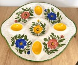 Platou pentru oua - compartimentat - portelan italia - 4 oua - 36 cm