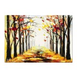 Tablou inspirational pictat manual, Pe drumul meu, stilizat, 70x50cm ulei pe panza, superb
