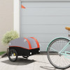 VidaXL Remorcă pentru biciclete negru/portocaliu, 30 kg, fier