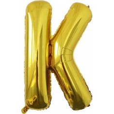 Balon Folie Litera K Auriu - 100 cm foto