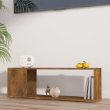 vidaXL Comodă TV, stejar fumuriu, 100x24x32 cm, lemn prelucrat