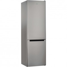 Combina frigorifica Indesit LI9 S2E S, 372 l, Low Frost, Flexi Use Box, Pure Wind, Clasa E, H 201.3 cm, Argintiu