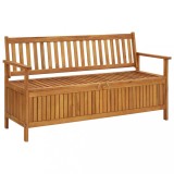 Cumpara ieftin Bancă de depozitare grădină, 148 cm, lemn masiv de acacia