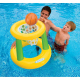 Cos baschet gonflabil + minge, pentru piscina 67 x 55 cm