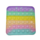 Cumpara ieftin Pop It Patrat Multicolor 12cm, Jucarie Antistres Silicon, Ideallstore, Fete 6+ Ani