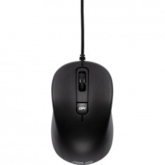 Mouse MU101C, Optic, cu fir de 1.5 metri, USB, rezolutie 1000dpi, negru