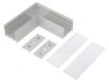 Conector 90&deg; Aluminiu Anodat Argintiu VARIO30-02