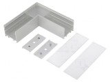 Conector 90&deg; Aluminiu Anodat Argintiu VARIO30-02