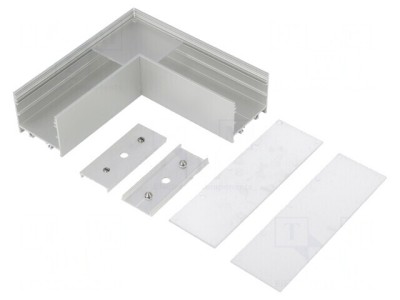 Conector 90&amp;deg; Aluminiu Anodat Argintiu VARIO30-02 foto