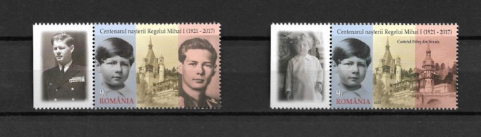 ROMANIA 2021 - CENTENARUL NASTERII REGELUI MIHAI I, MNH, (2) - LP 2343