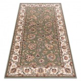 Covor L&acirc;nă NAIN Ornament, cadru 7338/51088 verde / bej, 120x170 cm, Dreptunghi, Lana