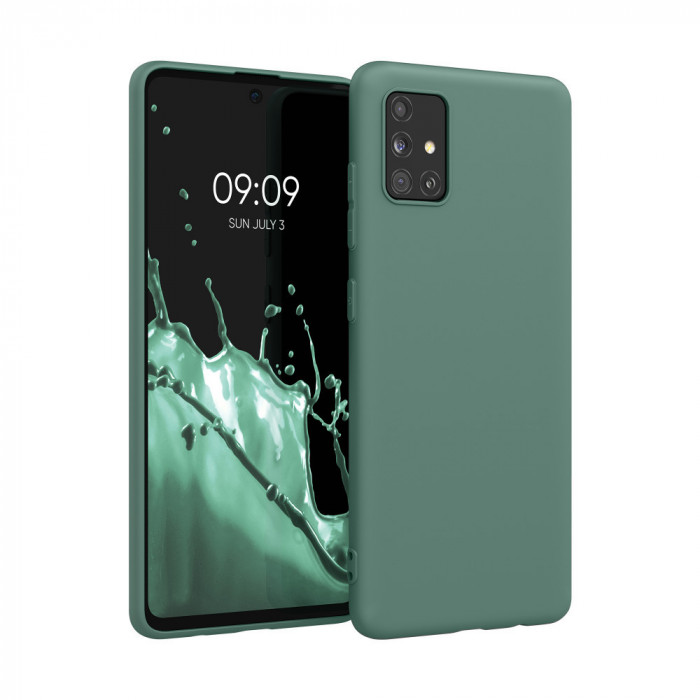 Husa pentru Samsung Galaxy A51, Silicon, Verde, 51196.171