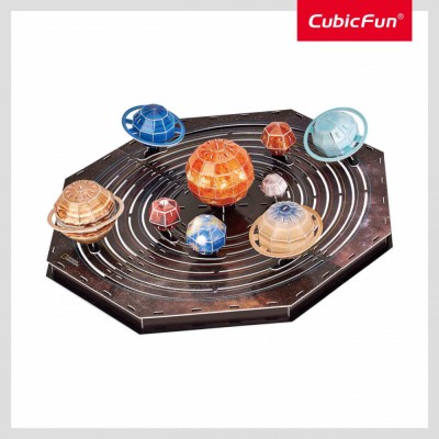 CUBICFUN - PUZZLE 3D SISTEMUL SOLAR 173 PIESE CU BROSURA IN ROMANA foto