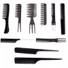 Set 10 Piepteni Profesionali Par Navaris, Coafura Frizerie, Unisex, Diverse Culori, Par Normal/Ondulat, Husa Inclusa