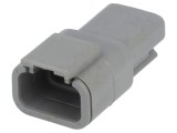 Conector DTM 3 pini IP68, gri