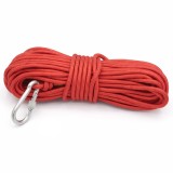 Funie magnet fishing poliester 8 mm / 20 m cu carabină, sfoară din polyester (terylene)