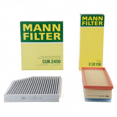 Pachet Revizie Filtre Aer + Polen Mann Filter Audi Q5 8R 2008→ 1.8 TFSI 2.0 TFSI 2.0 TDI