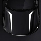 Set 2 stickere autoadezive Tuning, model &quot;Hood Stripes V2&quot;, dimensiune 100 x 26 cm, culoare Alba