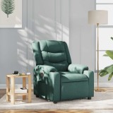 vidaXL Fotoliu rabatabil, verde &icirc;nchis, material textil
