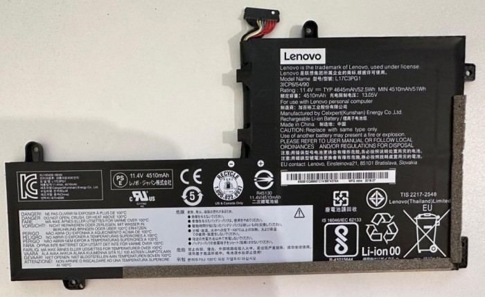 Baterie pentru laptop Baterie Lenovo L17C3PG1 4510 mAh 8S5B10Q88561C1KS87K076A