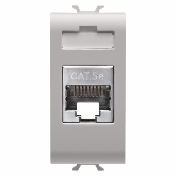 Priza FTP CAT 5E 1M Gewiss Chorus bej satinat MAT GW13422