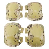 Set de protectie IdeallStore&reg;, Tactical Help, genunchiere si cotiere, nylon, marime universala, camuflaj