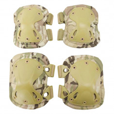 Set de protectie IdeallStore®, Tactical Help, genunchiere si cotiere, nylon, marime universala, camuflaj