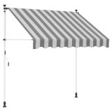 vidaXL Copertină retractabilă manuală Antracit și Alb 400 cm 42037029