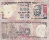 2008, 1.000 rupees (P-100k) - India