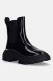 Dkny ghete chelsea de piele Fenella femei, culoarea negru, cu platforma, K4400981