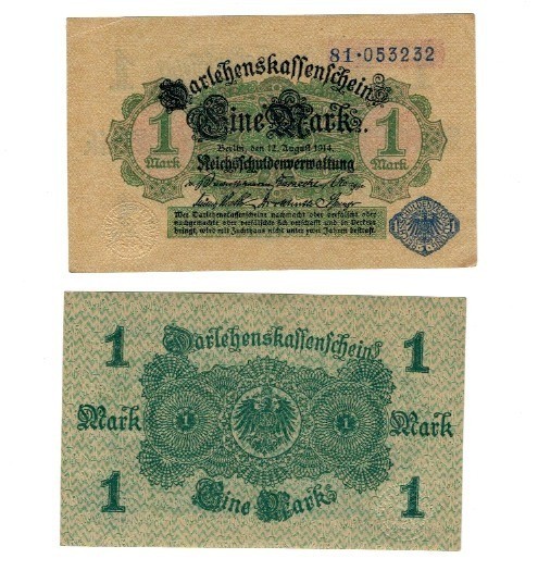 Germania 1920 - 1 Mark Darlehenskassenschein aUNC