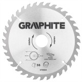 Disc fierastrau debitor cu carbura 185 x 30 mm, 36 dinti, Graphite