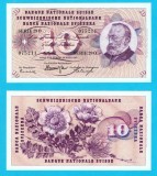 Elvetia (pick 45) 10 Francs 1963 UNC-; Gottfried Keller