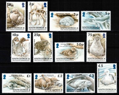 Georgia de Sud 2004, Mi #390-401**, fauna, pasari, pinguini, MNH! Cota 65 &amp;euro;! foto