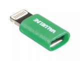 Adaptor USB Lightning tata - micro USB mama verde Valueline