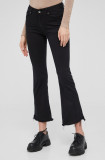 Cumpara ieftin Answear Lab jeansi femei, culoarea negru, mulata, medium waist
