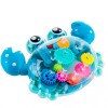 Jucarie interactiva pentru copii, Model crab, Plastic, cu lumini, 2 ani+, albastru