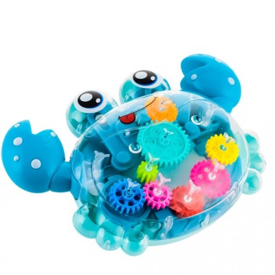 Jucarie interactiva pentru copii, Model crab, Plastic, cu lumini, 2 ani+, albastru foto