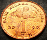 Cumpara ieftin Moneda exotica 1 SEN - MALAEZIA, anul 2000 * cod 5182 = A.UNC, Asia