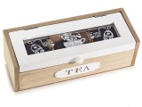 Cumpara ieftin Cutie ceai lemn natur alb 24x10x7.5 cm